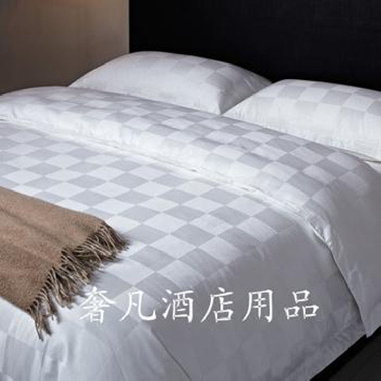 Five-star hotel bedding: All-cotton brocade jacquard duvet cover "Chess Grid" Application Scenario