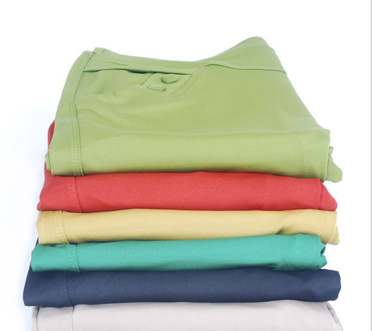 Middle-aged and elderly women's trousers: tweed candy-colored pocket, high-waisted, large-sized, nine-point pencil leggings details Picture