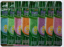 Korean bamboo fiber dish towel dish cloth 18*23 double layer dish washing oil free