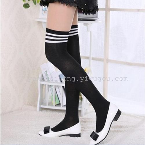 春夏棉袜瘦腿长筒袜子日系女学生校服过膝中筒袜学生袜子