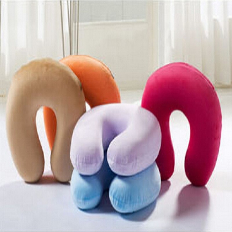 Velvet super fleece U-shaped neck pillow, space memory pillow core
