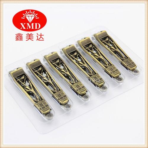 0818H Xinmeida Guangdong nail clippers, bronze color, retro style with ear spoons, and multi-functional nail clippers