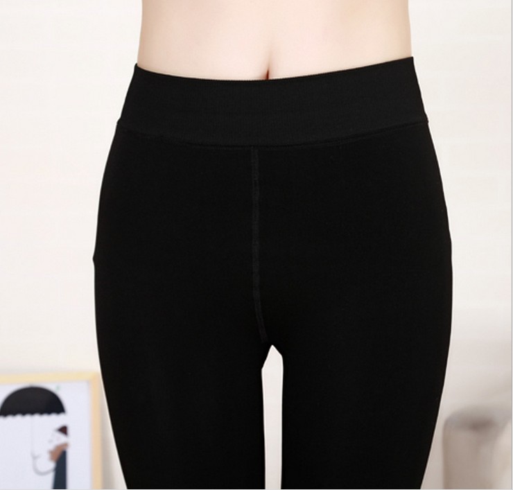 New high-density nylon steel wire non-pilling leggings, fleece warm one-piece pants and durable women's pants