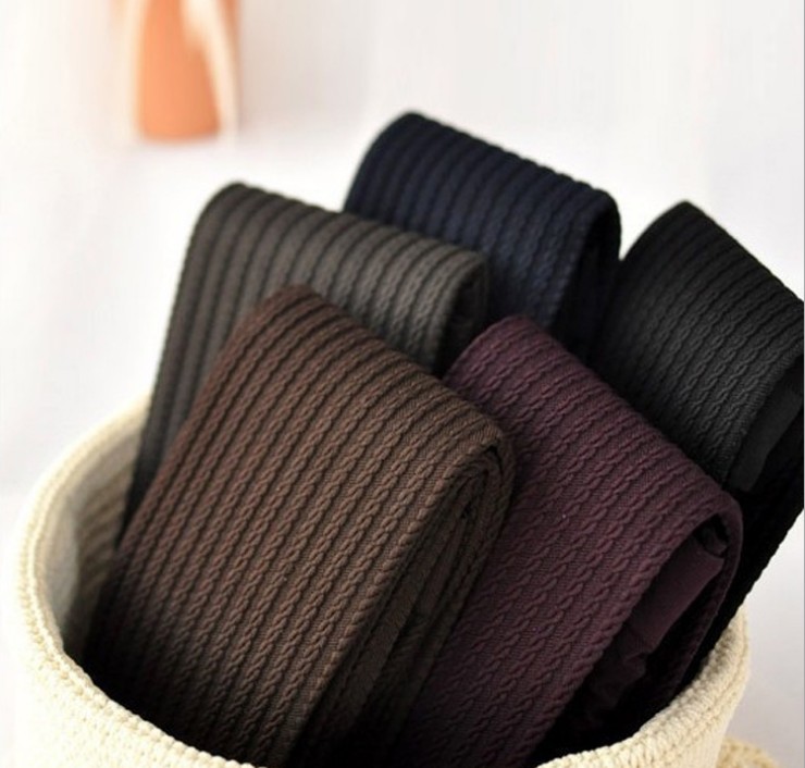 Tweed pantyhose, velvet leggings, retro slimming, versatile ankle socks details Picture