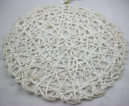 2015 new double silk mess round mesh handmade paper placemat insulation mat