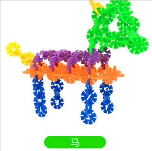 桌面益智玩具3.3厘米中号数字雪花片袋装厂家低价