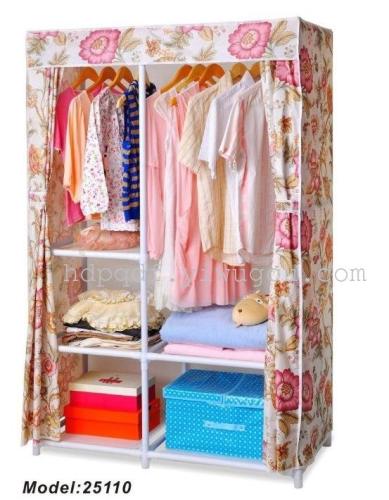 简易衣柜布艺衣柜钢架加固加厚衣柜170*45*110牛津布