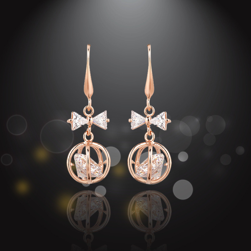 爱之守护锆钻耳环厂家批发直销时尚耳坠锆石耳环厂家直销批发混批