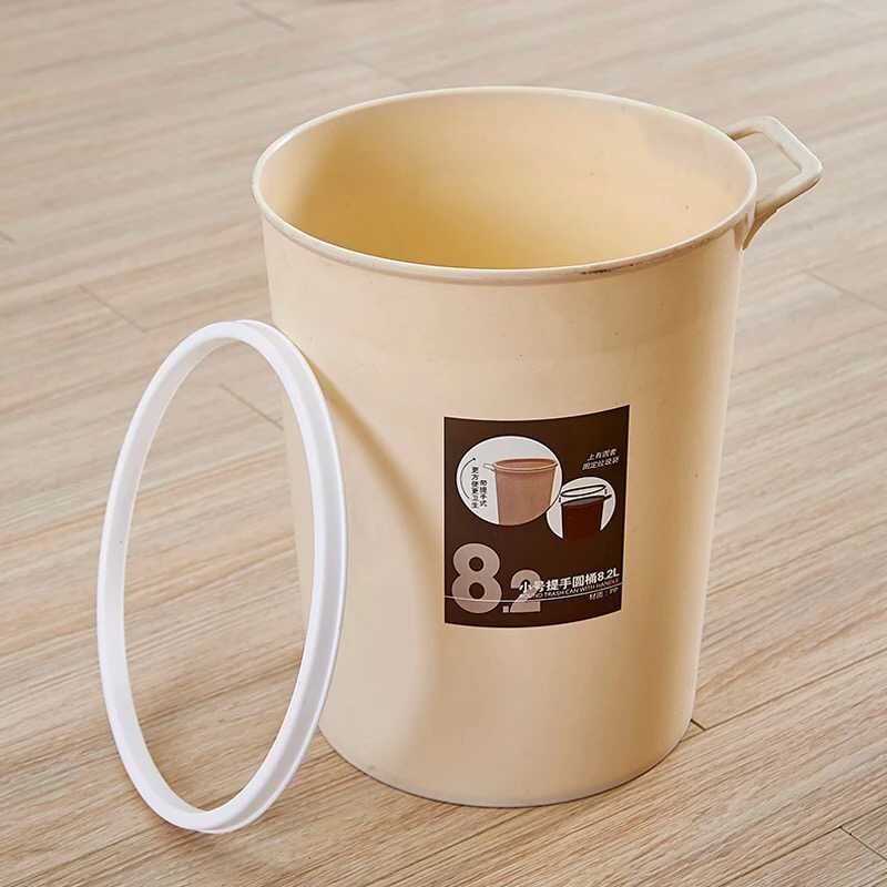 Creative and fashionable bathroom trash can, kitchen and living room household trash can, portable uncovered trash can Specification image