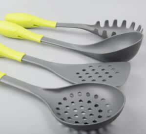 Nylon kitchenware non-stick pans, green kitchenware spoons and spatulas 6-piece set, nylon eco-friendly tableware details Picture