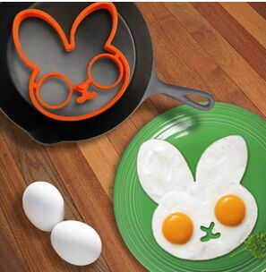 Cute little white bunny egg maker Egg mould rabbit egg mould omelet ring rabbit omelet