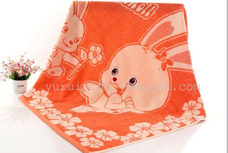 Factory direct sales of multi-layer cartoon white rabbit hugging blankets, children's gauze bath towels, baby towels and hugging blankets Specification image