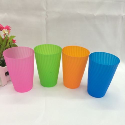 Juice cup, washbasin cup, plastic water cup, striped plastic cup