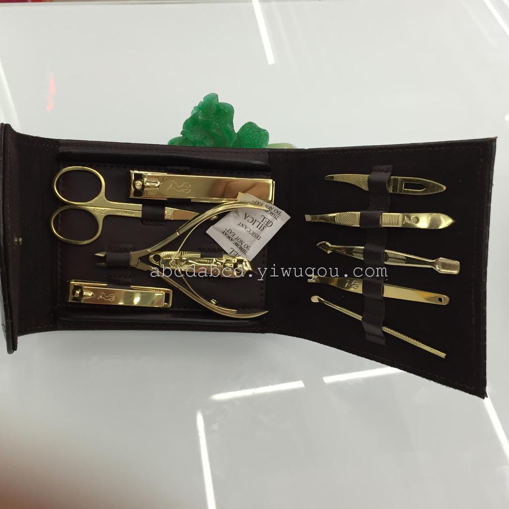 高档镀金色不锈钢修甲套装指甲钳指甲剪指甲刀美容工具