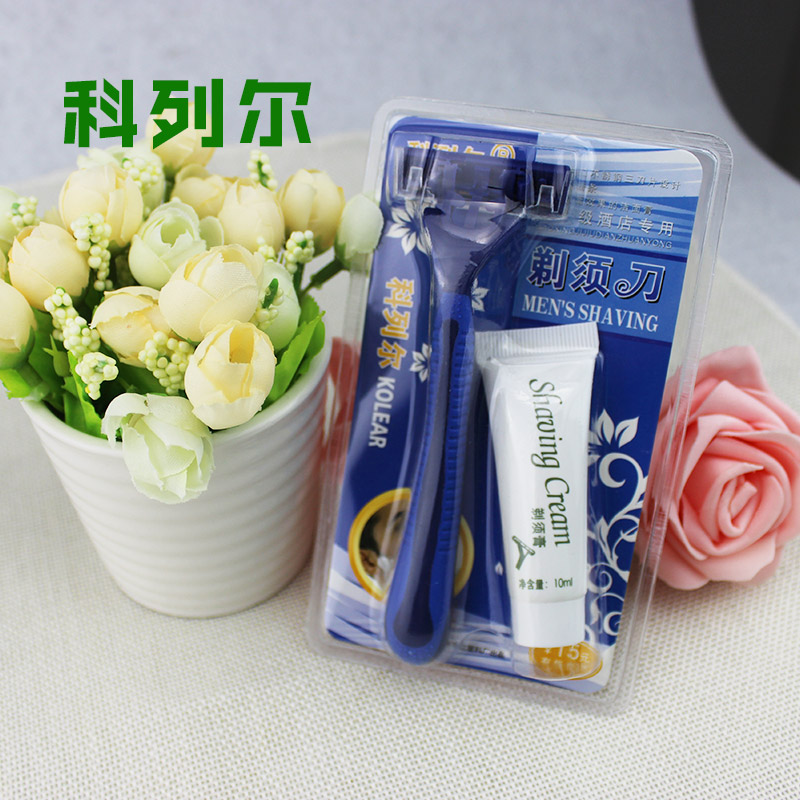韩国进口三层不锈钢刀片手动剃须刀+剃须膏