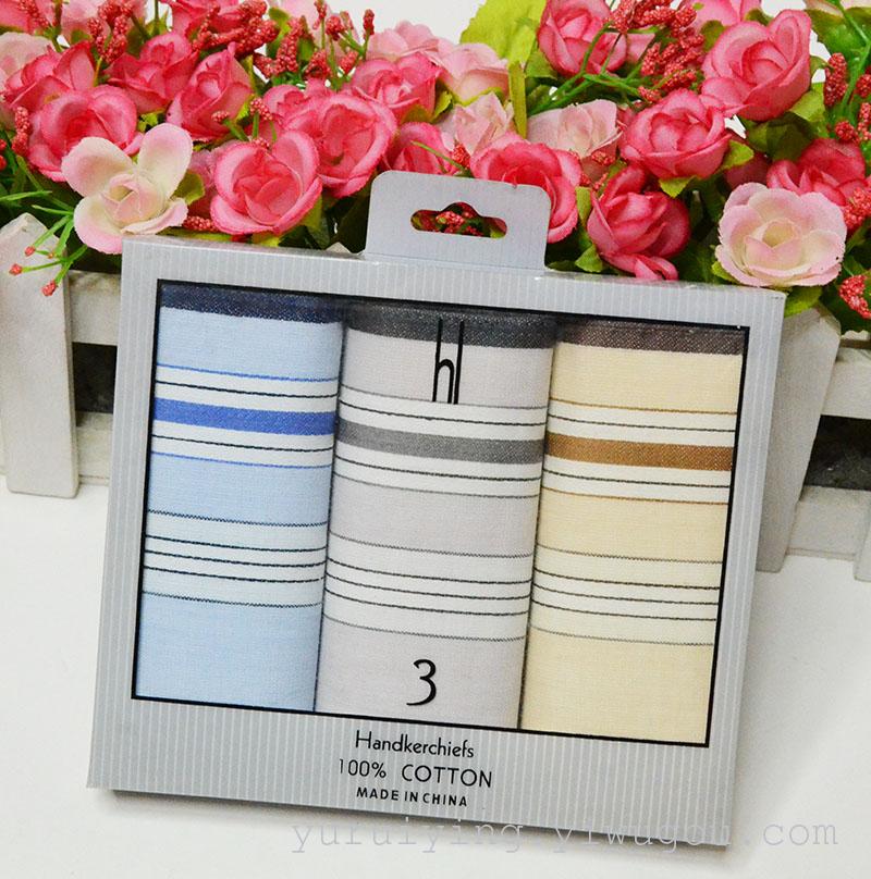 Export trade ultra-low price premium (all white satin strips) men's checkered handkerchief 430 light-colored handkerchief Application Scenario