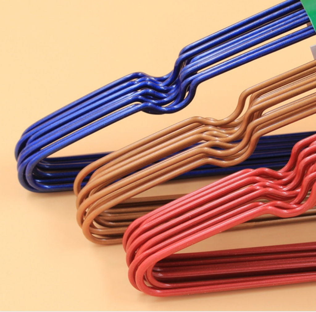 Wholesale anti-slip clothes hangers, plastic-coated nano clothes hangers, dry and wet dual-purpose clothes drying and sun-drying hangers with grooves Specification image
