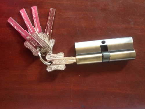 青古铜70mm双叶片舍性双面钥匙室内门锁芯。
