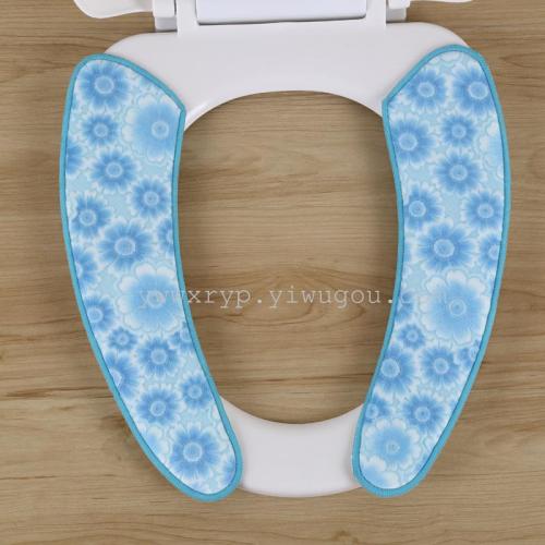 Flannel paste toilet cushion Thermal paste toilet cushion seat cushion can be washed repeatedly