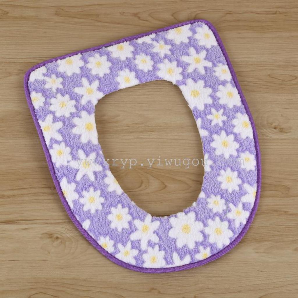 Coral velvet toilet seat cover, waterproof toilet seat cover, toilet seat cushion, toilet seat cover Application Scenario