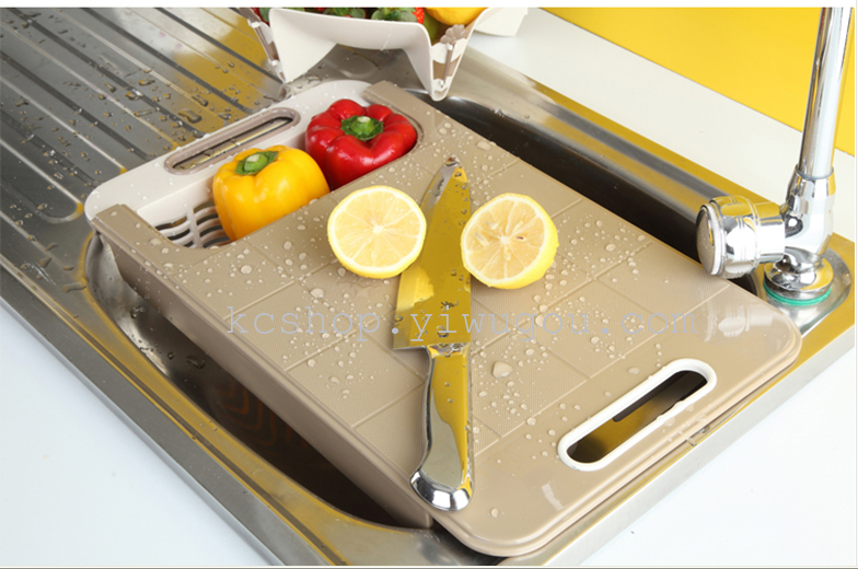 Plastic cutting board, drip sieve and draining basket Specification image