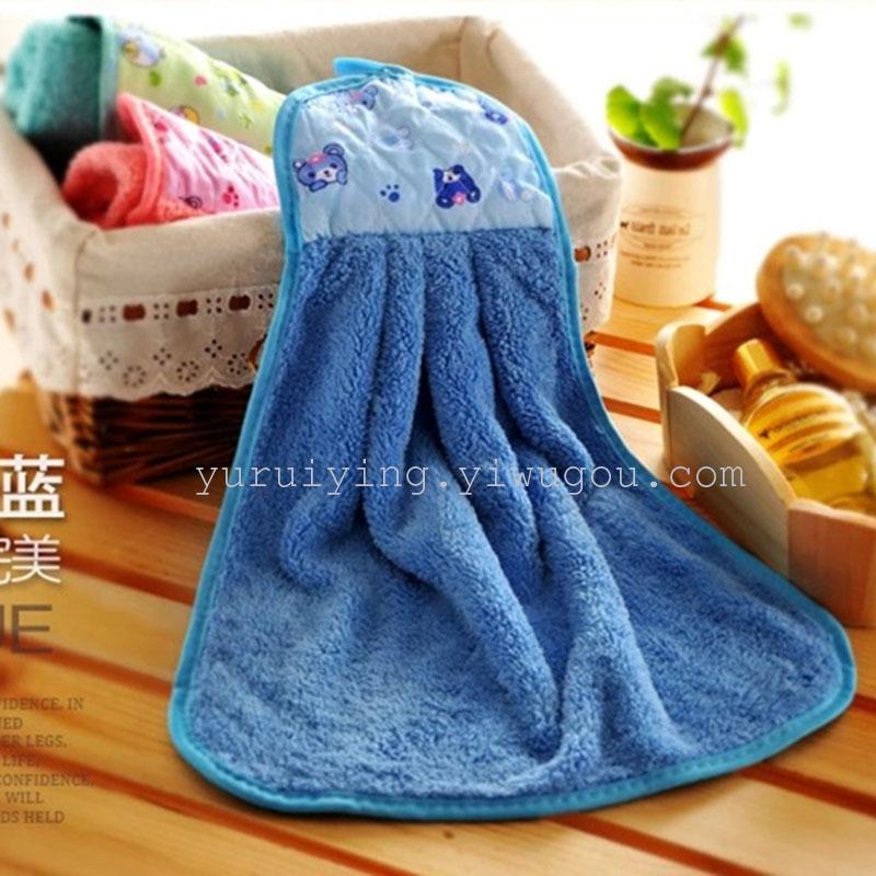 Coral velvet hand towels, car towels, rags, cartoon hand towels, kitchenware, car wash towels details Picture