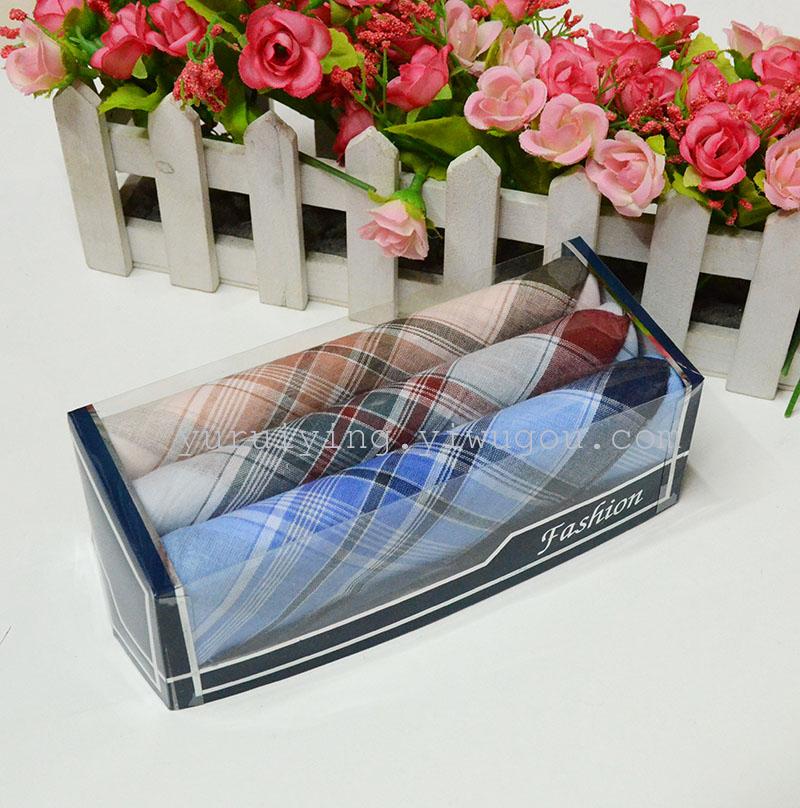 Ultra-low price premium men's checkered handkerchief 430-2, woven strip handkerchief for export trade Application Scenario