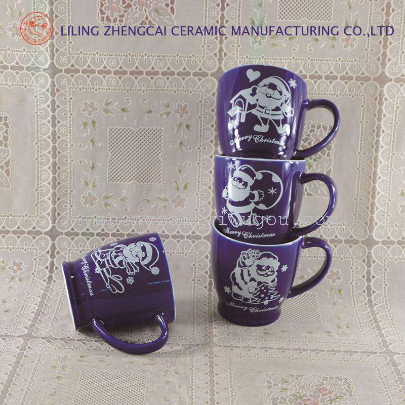 Christmas cups, cartoon cups, ceramic cups, coffee cups, advertising promotion cups details Picture