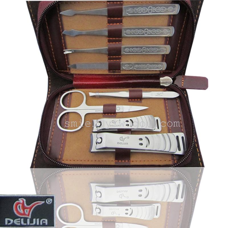 Nail clipper set, pedicure tools, eyebrow shears, nail files, exfoliating knives, Delijia, universal details Picture