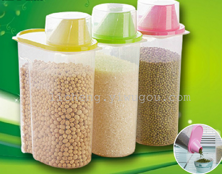 Cocina grano multigrano grano caja de almacenamiento compartimento multifunción granos frijoles sellado latas de almacenamiento Specification image