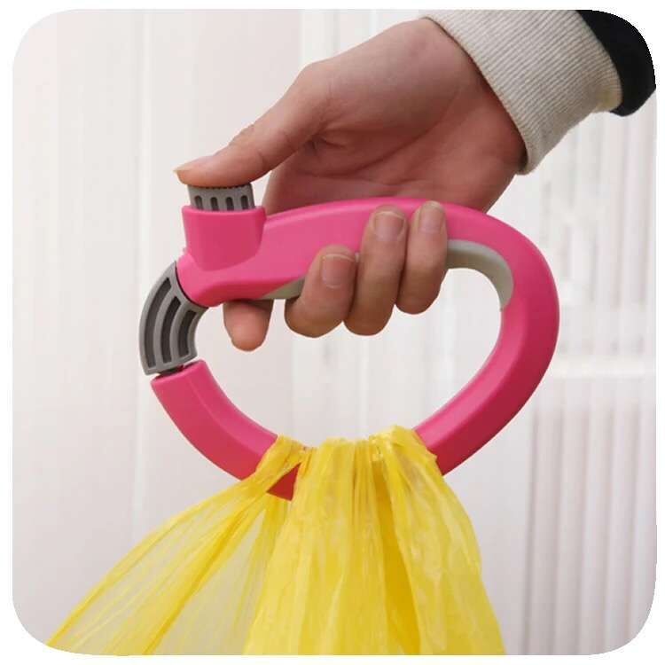 Creative portable plastic vegetable carrier, effortless handle, convenient for shopping and carrying vegetables
