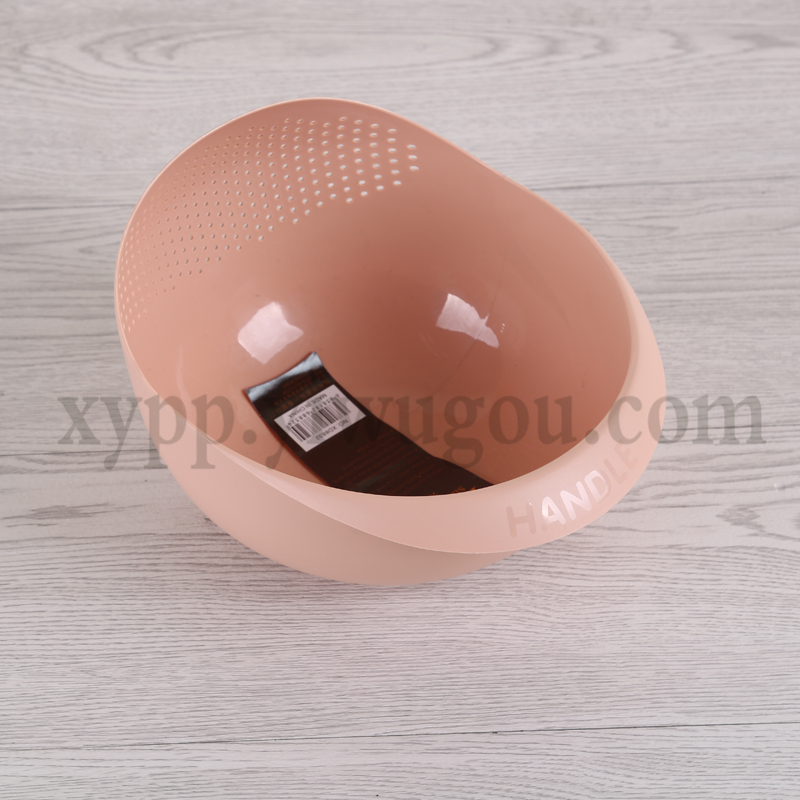 Oval-shaped household kitchen rice sieve, fruit basket, rice washing basket X9-8322