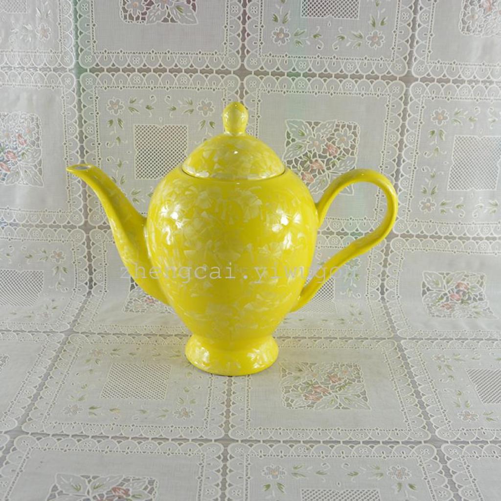 A complete set of 15-head ceramic tea sets with crystalline glaze art tea sets Specification image