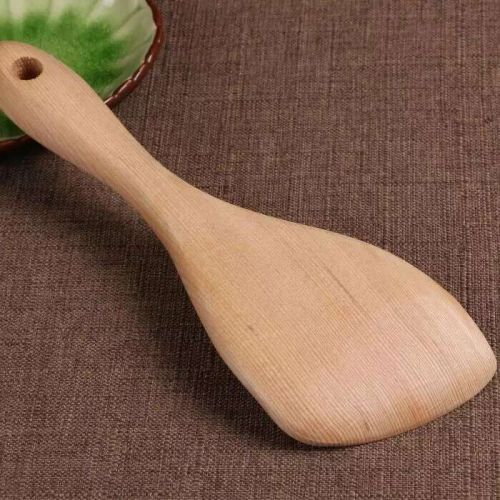 Wood pure natural solid wood unpainted rice spoon non-stick cooker special rice shovel rice cooker ladle