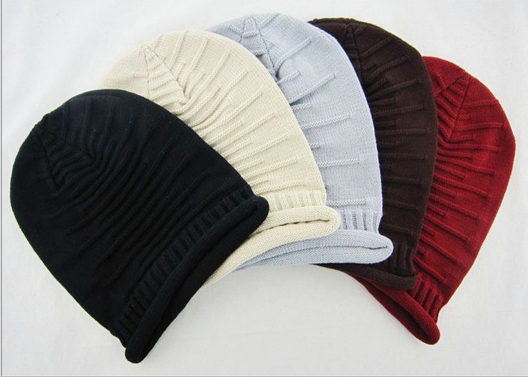 男女士帽子 褶皱帽嘻哈街舞套头帽针织毛线帽秋冬帽