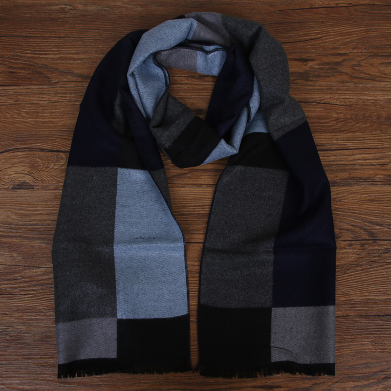 New winter scarf Men's scarf simple geometric scarf Men's scarf Twill checkered shawl Student men's long matching checkered stripes Amazon Taobao e-commerce for scarves Application Scenario