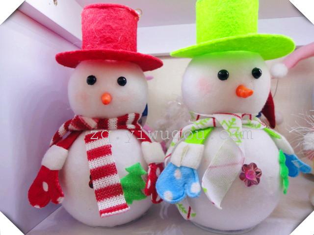 9123 New Christmas Small Pendant, top hat, Snowman Christmas decoration details Picture