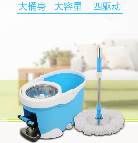 工厂批发旋转拖把桶好神拖自动甩干拖地桶脚踩四驱动不锈钢