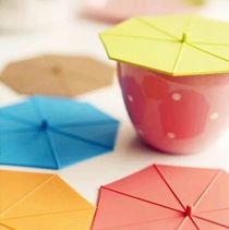 Candy color umbrella LIDS Cute silicone leak-proof LIDS/multi-functional LIDS Personalized creative home