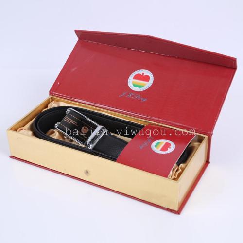 Jinhuang ping caja de regalo de lujo para hombres con cinturón automático