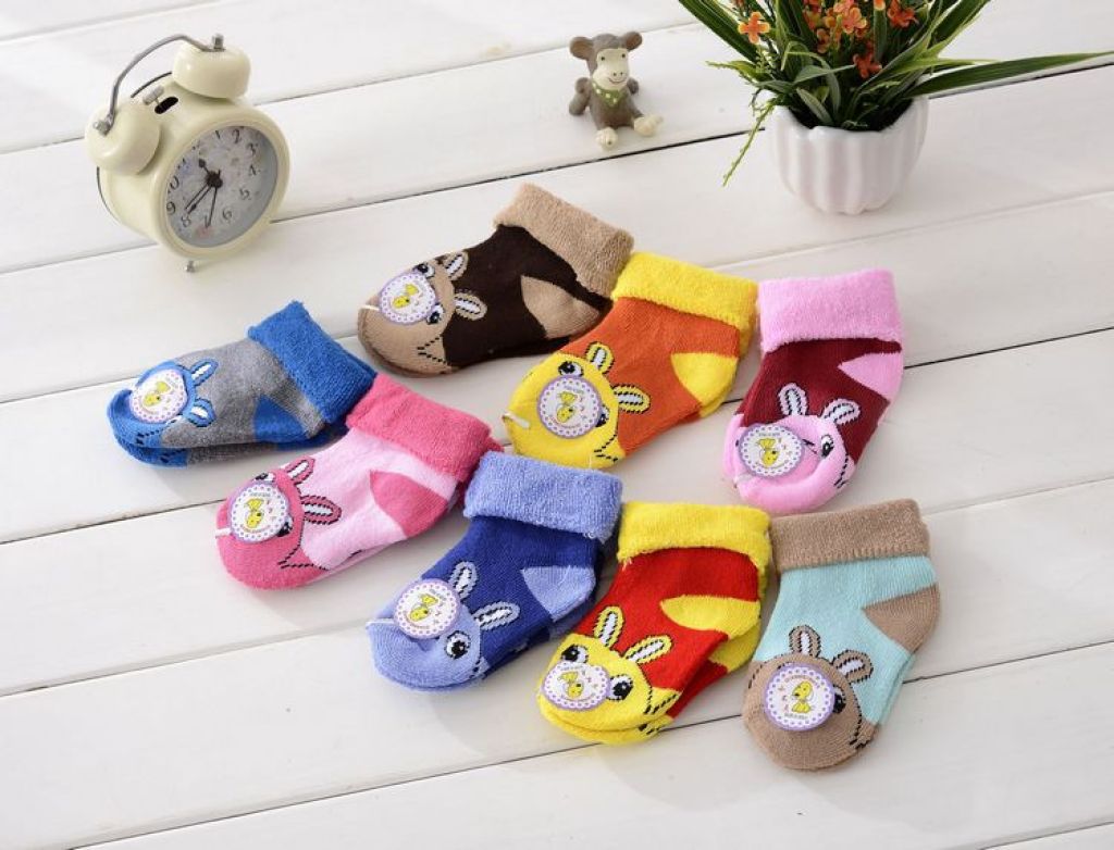 Infant cotton socks, baby socks, 0-3 years old infant and toddler socks, thickened loop socks Specification image