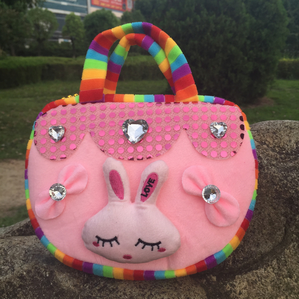 Export bags, handbags, toy bags, colored stripe hand-held sequined bags Specification drawing