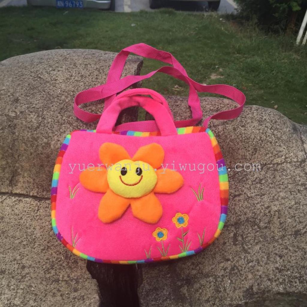 Export crossbody bag, children's crossbody bag, plush crossbody bag, sunflower crossbody bag details Picture