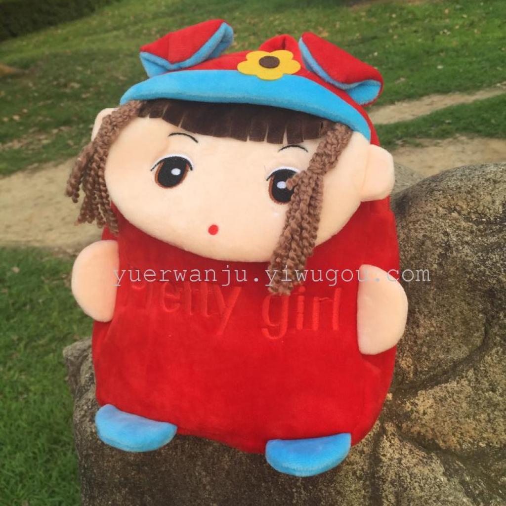 Plush schoolbag, Feier flip cover schoolbag, backpack details Picture