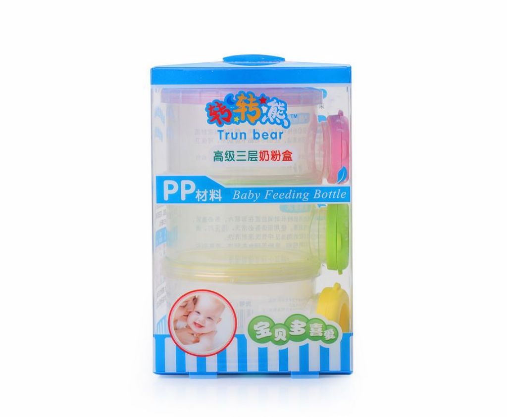 Portable three-layer milk powder box, baby milk powder compartment, color drawer-type powder box details Picture