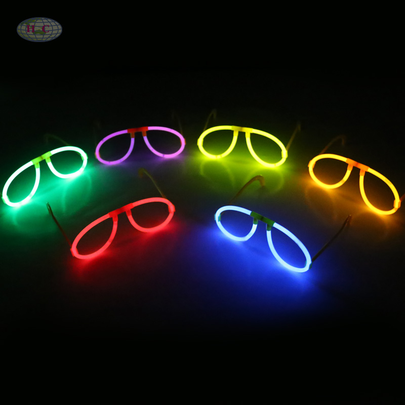 抖音舞蹈气氛助威道具椭圆形荧光发光眼镜夜间儿童恶搞新奇玩具详情图1