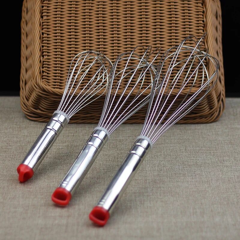 Stainless steel round handle manual egg beater, mixer, baking tool, egg liquid beating tool Application Scenario