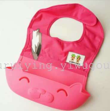 Children's food bags, silicone bibs, three-dimensional fabric bibs, baby products, direct sales from export and foreign trade factory details Picture