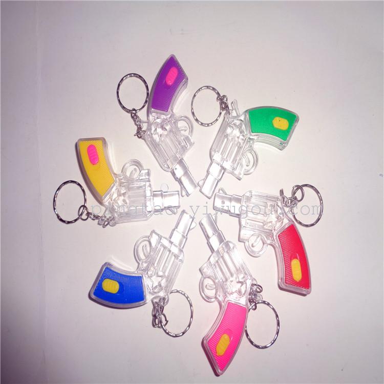 Children's toy 001 gun keychain light event gift, LED night light, illuminated street stall supply, factory direct sales details Picture