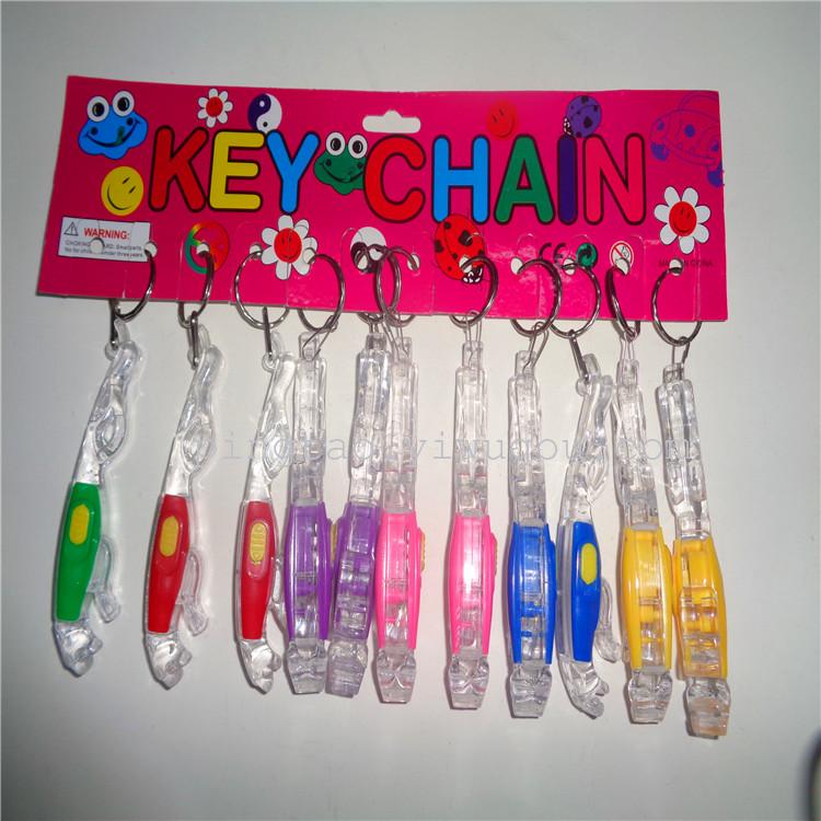 Children's toys mini gifts key chain light emitting pendant LED Jaguar seven color lamp manufacturers direct supply